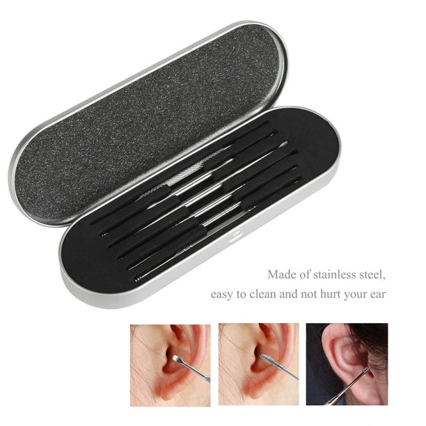 Ear Wax Removal Tool 6pcs Ear Candles Stainless Steel Curette
