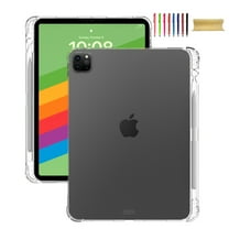 Allytechgroup TPU Clear Case Cover for Apple iPad Air 11 inch 2025 2024 M3 M2, With Pencil Holder Slim Fit Transparent Anti-Yellow Shockproof Bumper Case Cover for iPad Air 11 Inch, Clear