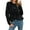 Black, variant on Women's Pullover Solid Color Long Sleeve Large Round Neck Sweater Winter Top White L