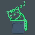 thumbnail image 1 of Pegatina de gato que brilla en la oscuridad, pegatinas luminosas para habitación de niños, decoración del hogar, pegatina para interruptor de encendido y apagado de dibujos animado, 1 of 3
