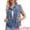 Blue, variant on Womens Denim Vest Button Down Jacket Sleeveless Jean Jacket S Dark Blue