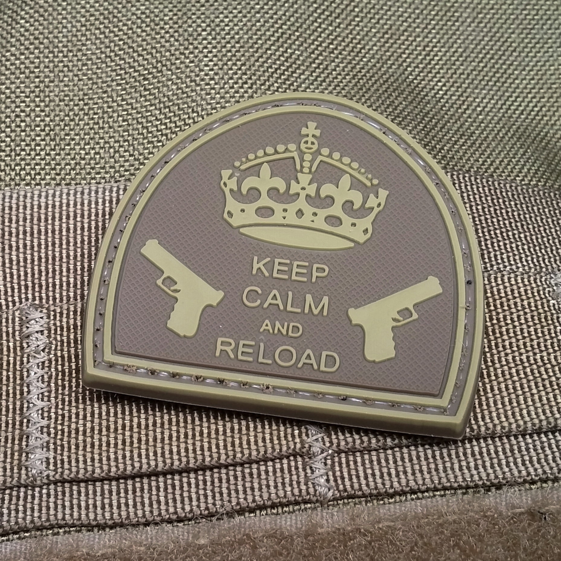 Keep Calm And ReloadPVC Morale Patch, Velcro Morale Patch by NEO