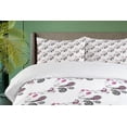 thumbnail image 4 of Ambesonne Paisley Duvet Cover Sets, Abstract Cultural Swirling, 2-King, Black Grey and Pink, 4 of 7