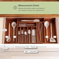 thumbnail image 4 of Premium Silverware, Flatware and Utensil Organizer for Kitchen Drawers, Food-Safe Contract Grade, Expandable from 16 to 28 In, Natural Acacia, 4 of 7