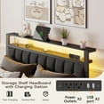 thumbnail image 6 of Tydimor Full Bed Frame with 2 Drawers & Storage Headboard, Platform Metal Bed with 2 USB Ports and Outlets, No Box Spring Needed, 6 of 10