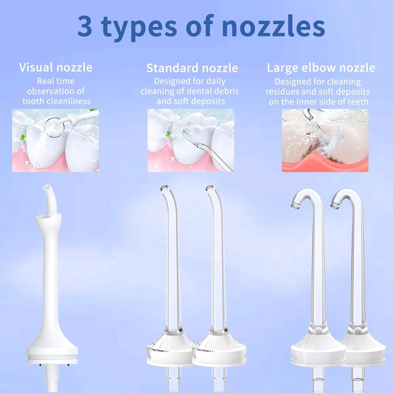 Water Flosser with Camera for Teeth, Visual Water Dental Flosser with 12-Gear, Rechargeable Water Flosser with 3-Nozzle and IPX7 Waterproof for Android and iOS(Black)