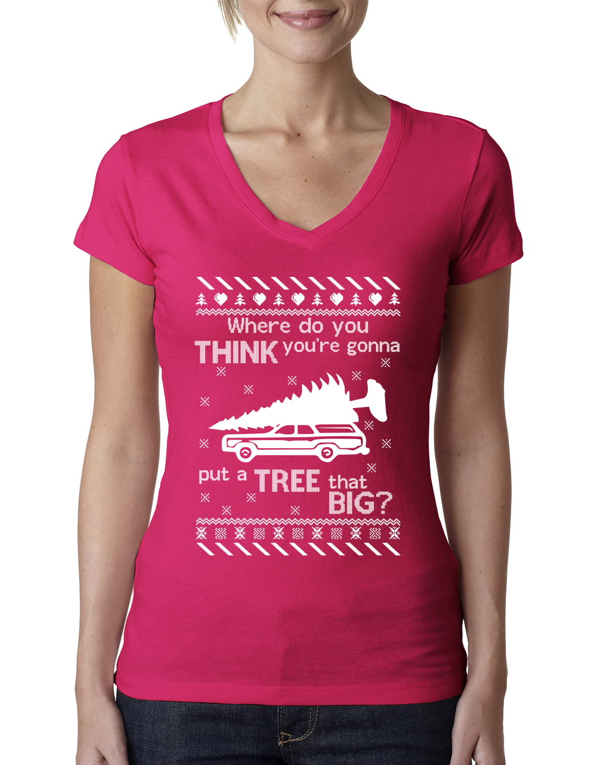 The Tree Isn't the Only Thing Getting Lit this Year T-shirt Chrsitmas Tee Women's V-Neck T-shirt Relaxed Fit Tee