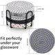 thumbnail image 2 of Juego de 8 Portavasos para Mesa Absorbentes, Posavasos Antideslizante, Handmade Braided Fabric Coasters Heat-Resistant, Protectores de Mesa para Todas Las Tazas, Con Soporte de Metal Negro, 2 of 4