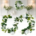 thumbnail image 2 of Lifelike Peony Peony Rose Artificial Garland Realistic Greenery Vine With Mixed Plant Wreath For Home Wall Wedding Decor & Bendable Indoor Outdoor Hanging Decoration, 2 of 6