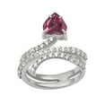 thumbnail image 1 of Four Prong Set 925 Sterling Silver 7 MM Red CZ Women Promise Ring, 1 of 2