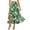 Green, variant on Hibeli Womens Tie Front Elastic Waist Slit Long Skirt Tropical Leaf Printed Flowy Maxi Skirts With Pockets