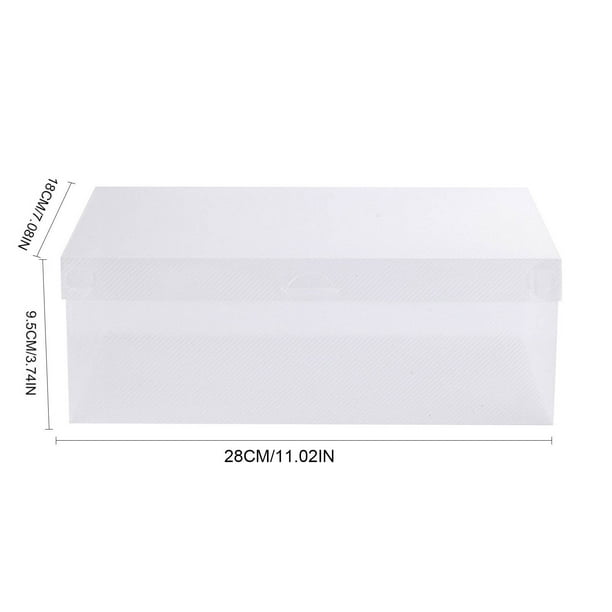 Caja de Almacenamiento Plegable Espesado Estilo Flip Transparente, Caja de Zapatos de Plástico para Hombres Mujeres Niños Ropa Organización Y Salida Portátil