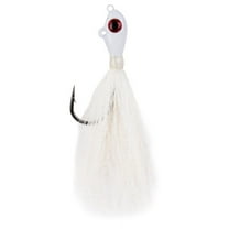 Mustad Big Eye Bucktail Fishing Lure (White/Chartreuse) - Size: 1oz
