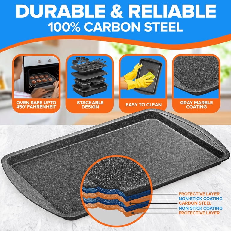 Emporio Kitchen 7-Piece Non-Stick Carbon Steel Bakeware Set photo 3
