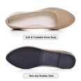 thumbnail image 5 of SAILING LU Women Flat Shoes Comfortable Slip on Multi-color Pointed Toe Ballet Flats Khaki US 4, 5 of 6