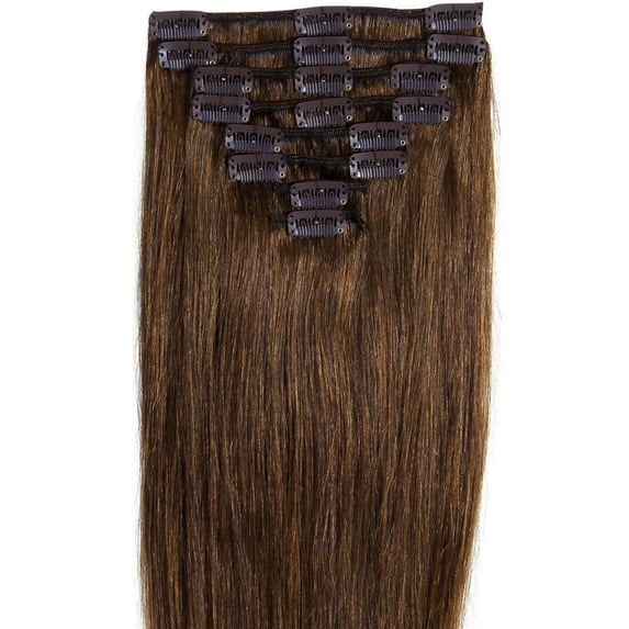 LELINTA 10"-22" Long Straight Single Light Weft Remy Human Hair Extensions 8Pcs Full Head
