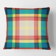 thumbnail image 2 of Designart Tartan Geometrical Texture III' Mid-Century Modern Throw Pillow - 18x18, 2 of 2