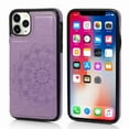 thumbnail image 5 of Dteck Wallet For iPhone 11 with Card Holder, Embossed Mandala Pattern Flower Premium PU Leather Double Magnetic Buttons Flip Shockproof Protective Case, purple, 5 of 5