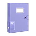 thumbnail image 2 of Expanding A4 Document Folder, 30 Pockets 60 Sides, Plastic Snap Closure, Purple Transparent Display Holders, Topliu, 2 of 6