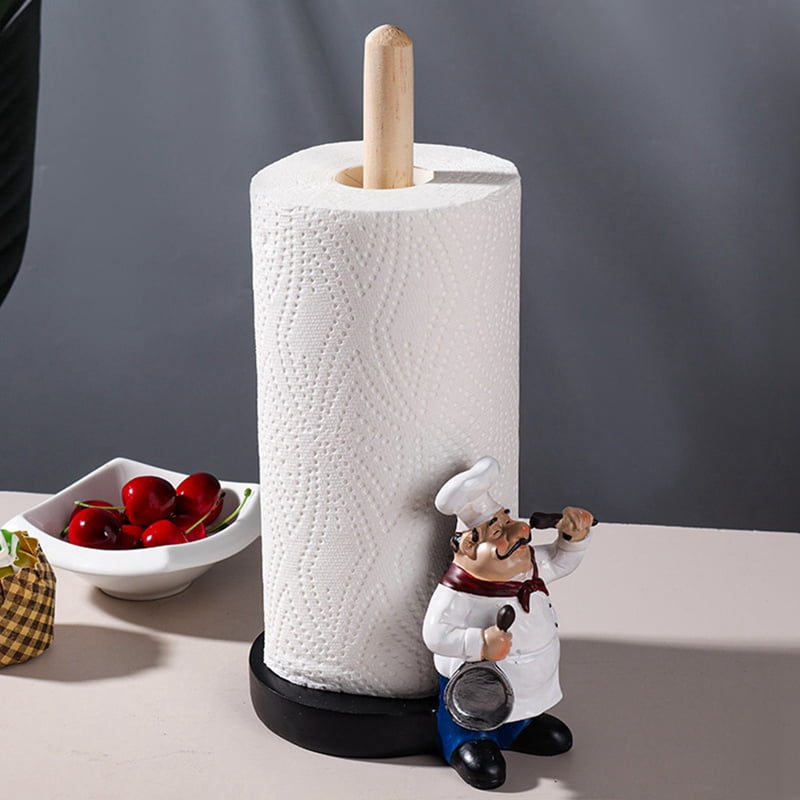 Paper Towel Holder Chef Ornaments European Paper Towel Holder Kitchen Western Restaurant Cake Crafts Ornaments B