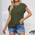 thumbnail image 5 of Xihbxyly Loose Summer Tops for Women Women Casual Basic T Shirts Loose Fit Crewneck Short Sleeve Summer Trendy Lightweight Soft Plus Size Tops Summer Saving Clearance Shirts, 5 of 7