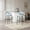 Blue + Teddy + Foam, variant on AUU 26" Counter Height Bar Stool with Teddy Fabric Cover, Black Powder Coated Base and Footrest for Kitchen Island