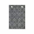 thumbnail image 1 of Abstract Hanging Pocket Organizer, Optical Illusion Stripes Diagonal Squares Monochrome Tones Illustration, Printed Polyester Storage Bag with Pockets, 14" x 20", Charcoal Grey White, 1 of 2