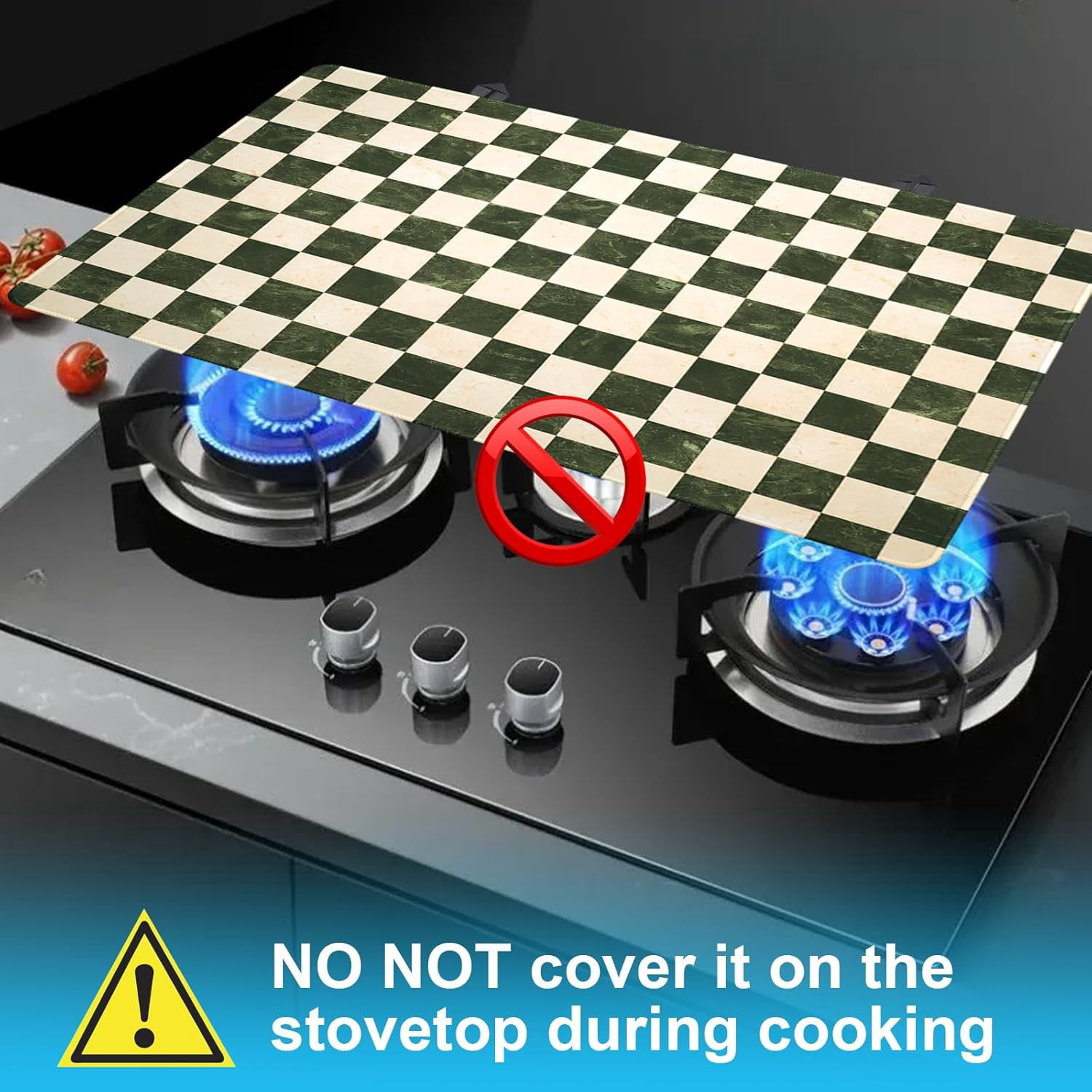 Stove Top Covers for Electric Stove, Glass Cooktop Protector Heat Resistant Stovetop Mat for Kitchen Decor 28 x 20 Inch