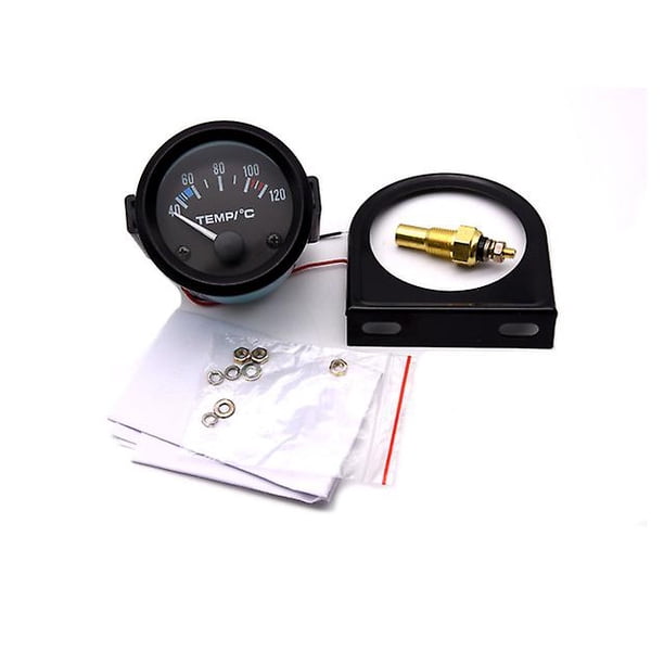 52mm Gauge Car Motor Water Temperature Gauge 40-120 C Water Temperature Gauge Adaptor Joint Pipe Sensor Radiator Npt 1/8