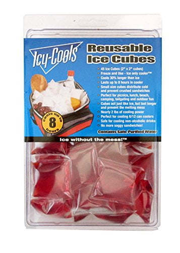 . 2X 2 Cubes Icy Cools Reusable Ice Cubes 45 Ice Cube 