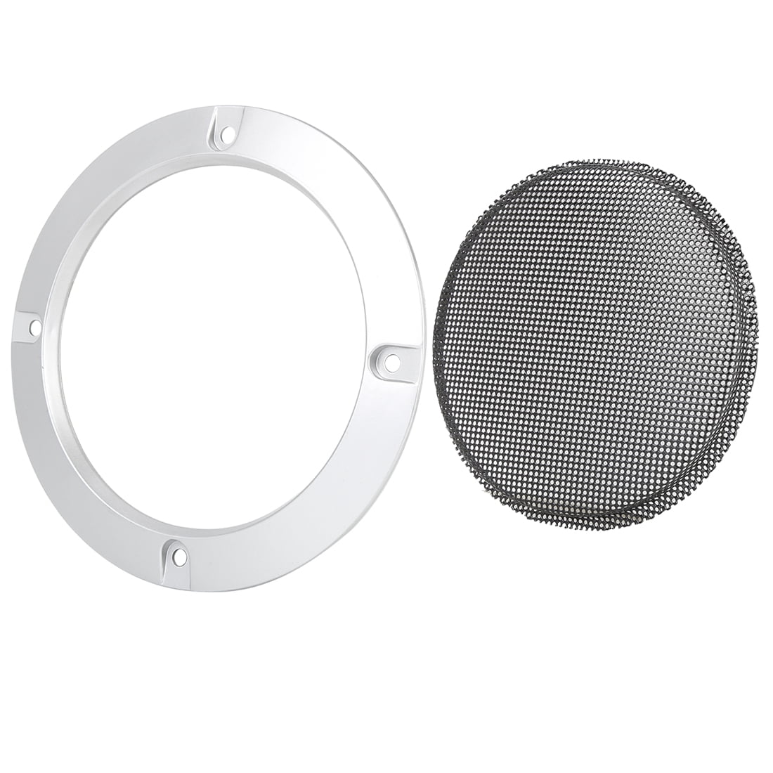 Unique Bargains 4Pcs 4 Inch Metal Audio Speaker Cover Grill Protector for Car