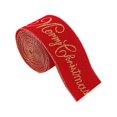 thumbnail image 1 of Ngheia Red Christmas Ribbon, 8.3Cm Flocked English Lettering., Festival Decorative Ribbons and Happiness Packaging Wrapping Wedding Decoration Pack, 1 Roll of Ribbon, 1 of 7