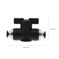 thumbnail image 2 of OFFIGAM 1Ud Conector Neumático Plástico Negro Para Tubería De Aire Con Rápida, 2 of 7