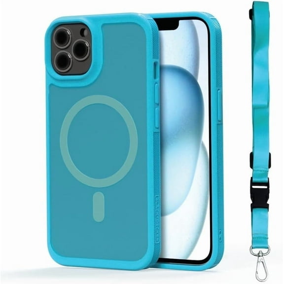 BLACK DECKER iPhone Case, MagSafe, Shockproof Military-Grade Protection, Magnetic Phone Case for iPhone 15, Changeable Buttons and Lanyard