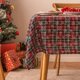 thumbnail image 1 of Christmas Tablecloth Snowflake Plaid Table Cloth Xmas Place Mat Rectangular Festival Table Cover Christmas Kitchen Home Decor, 1 of 3