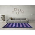 thumbnail image 3 of Ahgly Company Indoor Square Abstract Blue Modern Area Rugs, 7' Square, 3 of 4