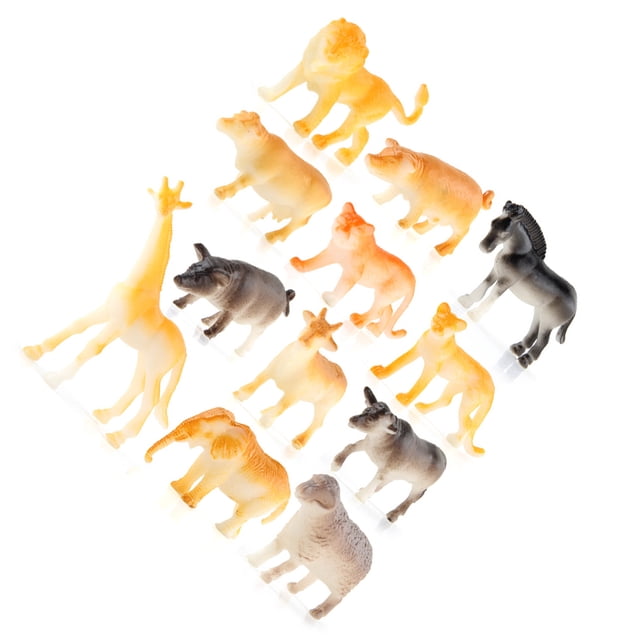 Naiovety 12 piezas Animal modelo Oficina hogar sala de estar chimenea ornamento vacaciones Festival fiesta arte decoración estatua Kits de decoración para fiestas Tipo 2