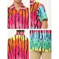 thumbnail image 6 of Lars Amadeus Men's Summer Leopard Printed Short Sleeves Button Down Beach Shirt, 6 of 6