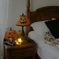 thumbnail image 5 of Base decorativa de madera para velas de Halloween. Decoración de ambiente. Candelabro de madera para decorar la mesa en festivales., 5 of 5
