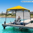 thumbnail image 3 of EAGLE PEAK 8x8 Slant Leg Lightweight Compact Portable Canopy w/ Backpack(Yellow), 3 of 10