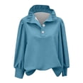 thumbnail image 3 of TaTaai 2026 Spring Summer Solid Color Button Top for Women Long Sleeve Round Neck Casual Blouse Soft Comfy Lightweight Daily Vacation Outfits Gift, 3 of 5