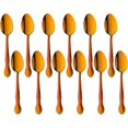 thumbnail image 1 of Tea Spoons 12-Piece Stainless Steel Set with Flower Edge Use for Home, Kitchen, Restaurant- 6.4 Inches-Red, 1 of 6