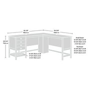 Sauder Cottage Road Engineered Wood L-Shape Desk in Raven Oak