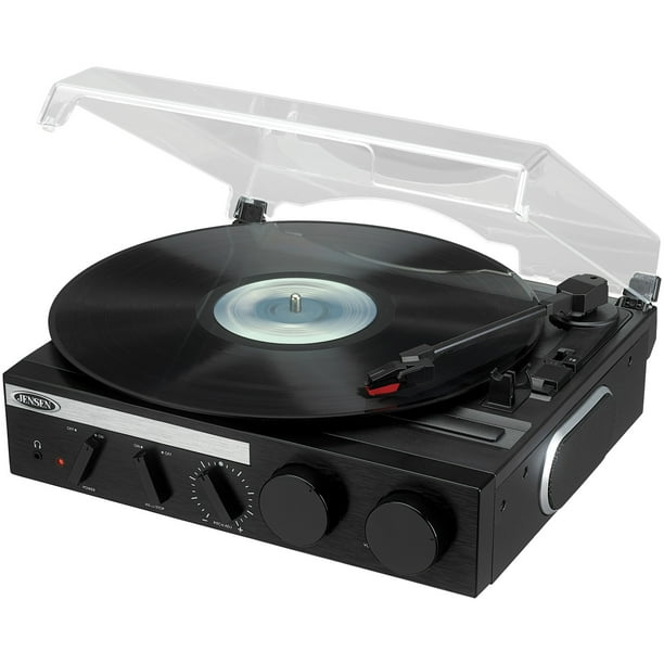 Jensen JTA230R 3Speed Stereo Turntable With Builtin Speakers And