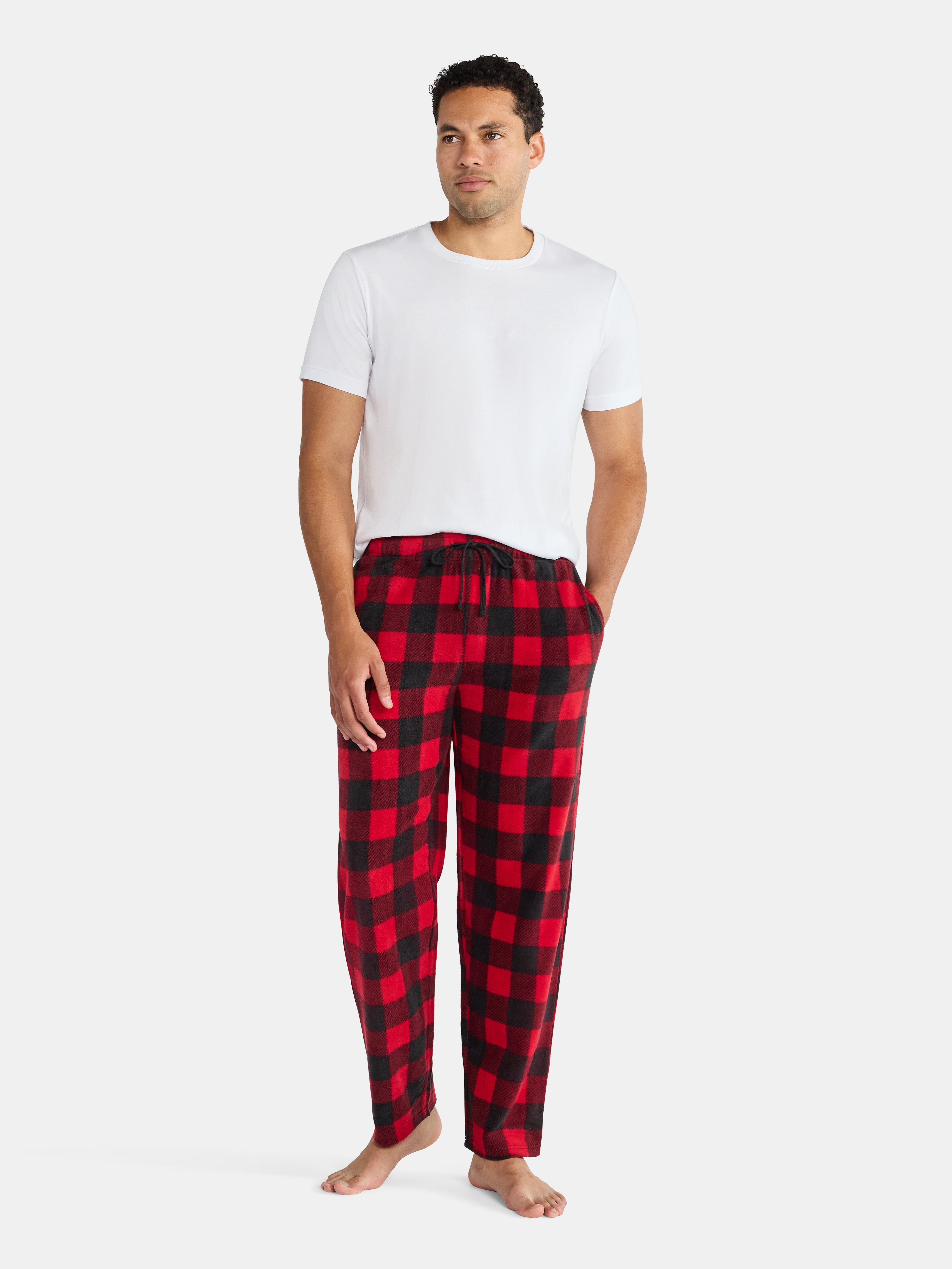 Holiday Time Men's Rolled Sleep Pants with Pockets, Size S-2XL