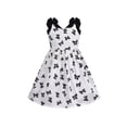 thumbnail image 1 of Robe Fille Noire Blanche Nœud Papillon Sans Manches Robe d'Été Coton Papillon 6 Ans, 1 of 6