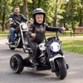 thumbnail image 2 of Costway 6V Kids Motorcycle with Song,Story,LED Headlights,Accelerator Pedal&3 Wheels, White & Black, 2 of 10
