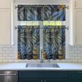 thumbnail image 2 of 3PCS Hawaii Floral Window Curtains Set for Kitchen, 27.5x36 Inch Polyester Tiers and Valance, Tropical Jungle Leaf Short Drapes for Bathroom, Dining Room, or Café Use, 2 of 5