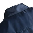 thumbnail image 4 of MRULIC Jackets for men Father's Solid Sports Flight Jacket Outdoor Zipper Stand Collar Plaid Lining Cardigan With Pockets Men's CoatMen's Casual Jackets Dark blue + 3XL, 4 of 9