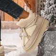 thumbnail image 4 of Tao Tao Winter Women's Snow Boots - Warm, Lace-Up Mid-Calf with Thick Sole for Casual Wear Beige 36, 4 of 6